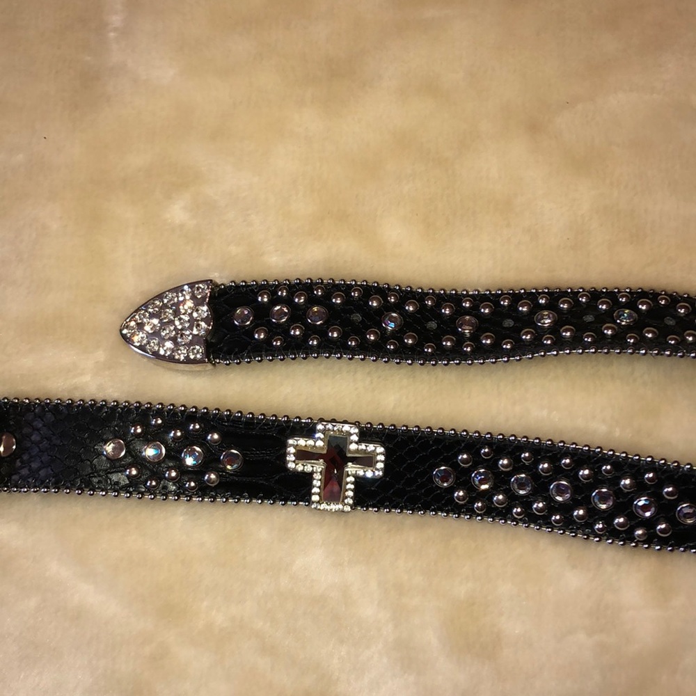 Rhinestone Cross Belt